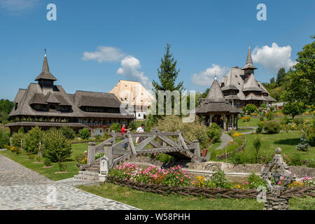 Dans les bâtiments, Monastère Barsana, Maramures, Roumanie Banque D'Images