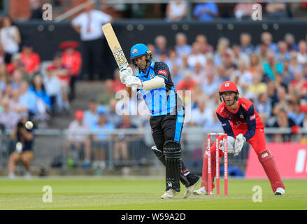 Unis Old Trafford, Manchester, Royaume-Uni. 26 juillet, 2019. Explosion de vitalité T20 Cricket ; Lancashire Lightning versus le Worcestershire Rapids ; Brett D'Olivera pour frappeurs Rapids Worcestershire : Action Crédit Plus Sport/Alamy Live News Banque D'Images