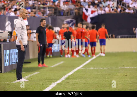 Le 26 juillet 2019, à l'Est Runtherford, New Jersey, United States : Zidane du Real Madrid à l'occasion d'un match contre l'Atletico Madrid à l'occasion d'un match pour la Coupe des Champions internationaux au stade MetLife à East Rutherford dans le United States vendredi soir. Crédit : William Volcov/ZUMA/Alamy Fil Live News Banque D'Images