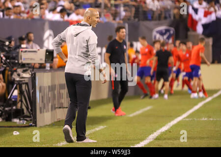 Le 26 juillet 2019, à l'Est Runtherford, New Jersey, United States : Zidane du Real Madrid à l'occasion d'un match contre l'Atletico Madrid à l'occasion d'un match pour la Coupe des Champions internationaux au stade MetLife à East Rutherford dans le United States vendredi soir. Crédit : William Volcov/ZUMA/Alamy Fil Live News Banque D'Images