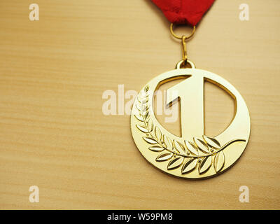 Médaille d'or les gagnants de la première place. Concept Réalisation de succès. Banque D'Images