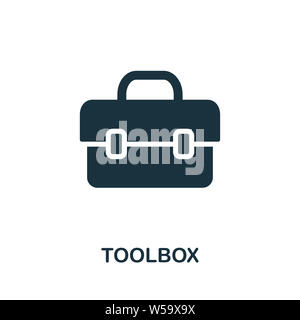 Symbole d'icône Toolbox. Panneau créatif de la collection d'icônes d'outils de construction. Icône boîte à outils à plat remplie pour ordinateur et mobile Banque D'Images