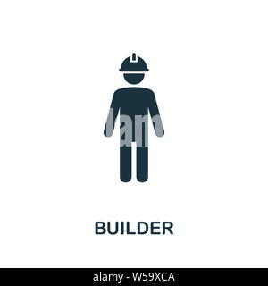 Symbole d'icône du constructeur. Panneau créatif de la collection d'icônes d'outils de construction. Icône Flat Builder remplie pour ordinateur et mobile Banque D'Images