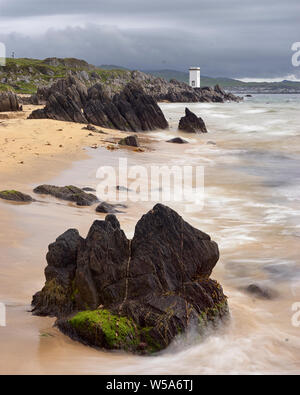 Plage de Traigh Bhan, Singing Sands, près de Port Ellen, Isle of Islay, Argyll, Scotland Banque D'Images