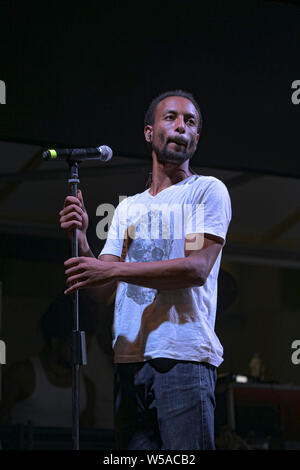 Roma, Italie. 26 juillet, 2019. Roy Paci Aretuska et Porta di Roma à vivre. Credit : Daniela Franceschelli/Pacific Press/Alamy Live News Banque D'Images