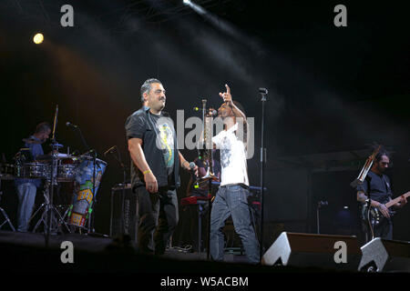 Roma, Italie. 26 juillet, 2019. Roy Paci Aretuska et Porta di Roma à vivre. Credit : Daniela Franceschelli/Pacific Press/Alamy Live News Banque D'Images