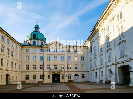 Cour intérieure du palais impérial Hofburg, Innsbruck, Tyrol, Autriche Banque D'Images