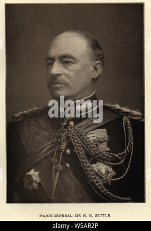 Vintage photo du lieutenant-général Sir Henry Hamilton Régler KCB, ASM (27 janvier 1847 - 24 avril 1923) était un haut officier de l'armée britannique qui a tenu diverses commandes pendant la Deuxième Guerre des Boers. Banque D'Images