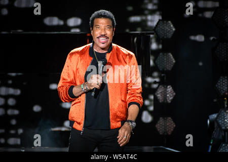 Un chanteur, auteur-compositeur, acteur et producteur de disques, Lionel Richie a exécuté un sold out show à Toronto. Banque D'Images