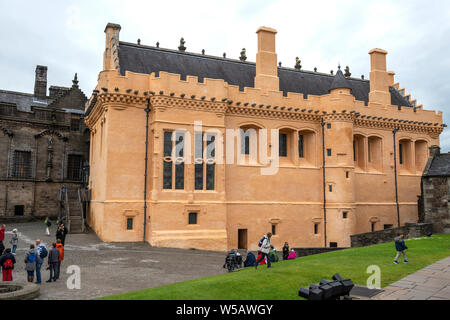 La grande salle vue depuis l'extérieur à proximité - le château de Stirling, Scotland, UK Banque D'Images