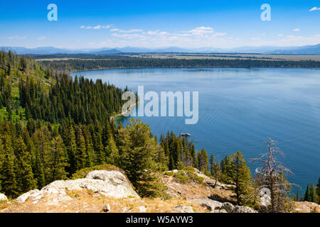 Jenny Lake, Wyoming, USA. Jenny Lake est situé dans le Grand Teton National Park dans l'État américain du Wyoming. Banque D'Images