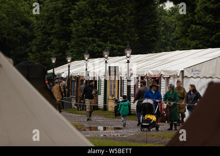 Reprise de la guerre et de la paix 2019, Paddock Wood Hop Farm. Banque D'Images