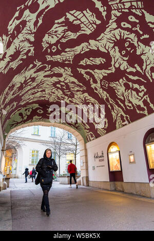 Vue de l'intérieur du Quartier des Musées Les musées.Quartier est le plus grand complexe de musées de Vienne, qui se concentre sur les 19e siècle à l'art contemporain à Vienne Banque D'Images