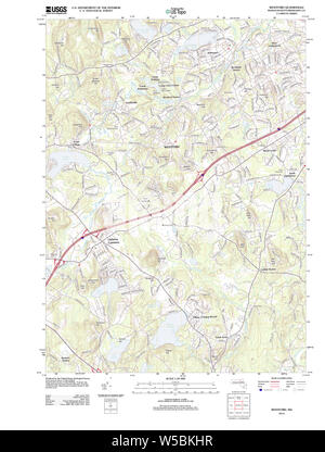 Le Massachusetts USGS Topo Historique Site MA Westford 20120613 Restauration TM Banque D'Images