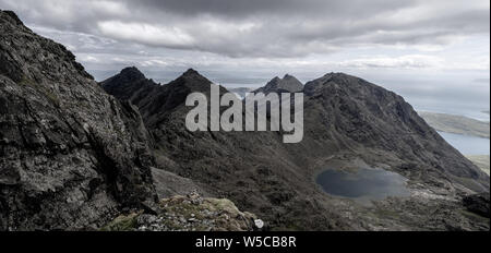 Sgurr nan Eag, Sgurr Dubh et Mor Ghrunnda un Coco, la crête de Cuillin, île de Skye Banque D'Images