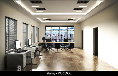 Business Office - belle salle de réunion et d'une table de conférence, de style moderne. Le rendu 3D