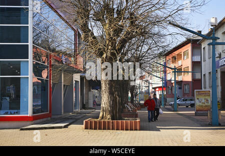 Bosanska street à Bihac. La Bosnie-et-Herzégovine Banque D'Images