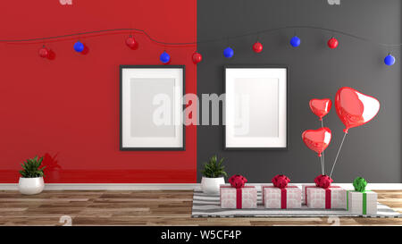 Décorations de Noël prix design. Le rendu 3D Banque D'Images