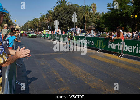 La Vuelta 2018. Malaga, Espagne. 25 août. Contre-la-montre individuel. Banque D'Images