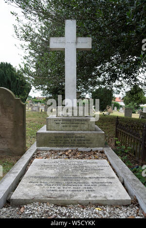 La famille tombe du maréchal william birdwood, commandant de la campagne de Gallipoli en 1915, cimetière de Twickenham, London, England Banque D'Images