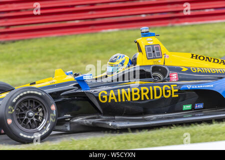 Le 26 juillet 2019, Lexington, Ohio, USA : ZACH VEACH (26) de l'United States pratiques pour le Honda Indy 200 au milieu de l'Ohio à Mid-Ohio Sports Car Course à Lexington, Ohio. (Crédit Image : © Walter G Arce Sr meule Medi/ASP) Banque D'Images