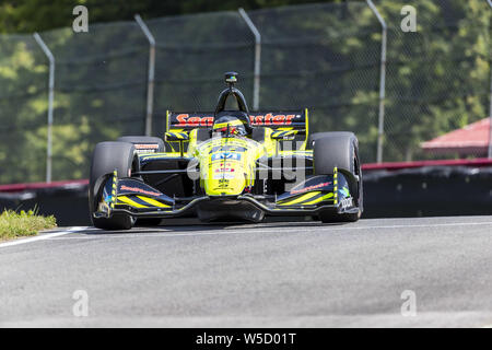 Le 26 juillet 2019, Lexington, Ohio, USA : Sébastien Bourdais (18) de France pratiques pour le Honda Indy 200 au milieu de l'Ohio à Mid-Ohio Sports Car Course à Lexington, Ohio. (Crédit Image : © Walter G Arce Sr meule Medi/ASP) Banque D'Images