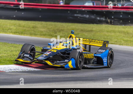 Le 26 juillet 2019, Lexington, Ohio, USA : ZACH VEACH (26) de l'United States pratiques pour le Honda Indy 200 au milieu de l'Ohio à Mid-Ohio Sports Car Course à Lexington, Ohio. (Crédit Image : © Walter G Arce Sr meule Medi/ASP) Banque D'Images