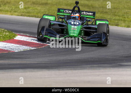 Le 26 juillet 2019, Lexington, Ohio, USA : FELIX ROSENQVIST (10) de la Suède pratiques pour le Honda Indy 200 au milieu de l'Ohio à Mid-Ohio Sports Car Course à Lexington, Ohio. (Crédit Image : © Walter G Arce Sr meule Medi/ASP) Banque D'Images