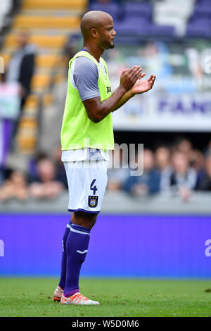 Anderlecht, Belgique. 28 juillet, 2019. Vincent Kompany d'Anderlecht la Jupiler Pro League match day 1 entre le RSC Anderlecht et KV Oostende le 28 juillet 2019 à Anderlecht (Belgique) . Credit : Pro Shots/Alamy Live News Banque D'Images