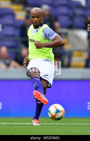 Anderlecht, Belgique. 28 juillet, 2019. Vincent Kompany d'Anderlecht en action au cours de la Jupiler Pro League match day 1 entre le RSC Anderlecht et KV Oostende le 28 juillet 2019 à Anderlecht (Belgique) . Credit : Pro Shots/Alamy Live News Banque D'Images