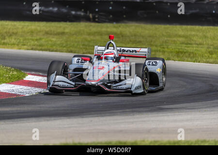 Le 26 juillet 2019, Lexington, Ohio, USA : force de volonté (12) de l'Australie pratiques pour le Honda Indy 200 au milieu de l'Ohio à Mid-Ohio Sports Car Course à Lexington, Ohio. (Crédit Image : © Walter G Arce Sr meule Medi/ASP) Banque D'Images