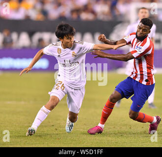 Takefuse Kubo du Real Madrid au cours de l'International Cup match entre le Real Madrid et l'Atlético Madrid à MetLife Stadium à East Rutherford, New Jersey, United States le 26 juillet 2019. (Photo de bla) Banque D'Images