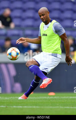 Anderlecht, Belgique. 28 juillet, 2019. Vincent Kompany d'Anderlecht en action au cours de la Jupiler Pro League match day 1 entre le RSC Anderlecht et KV Oostende le 28 juillet 2019 à Anderlecht (Belgique) . Credit : Pro Shots/Alamy Live News Banque D'Images