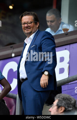 Anderlecht, Belgique. 28 juillet, 2019. Marc Coucke, président du RSC Anderlecht, avant la Jupiler Pro League match day 1 entre le RSC Anderlecht et KV Oostende le 28 juillet 2019 à Anderlecht (Belgique) . ( Photo par Johan Eyckens/Isosport) Credit : Pro Shots/Alamy Live News Crédit : Pro Shots/Alamy Live News Banque D'Images