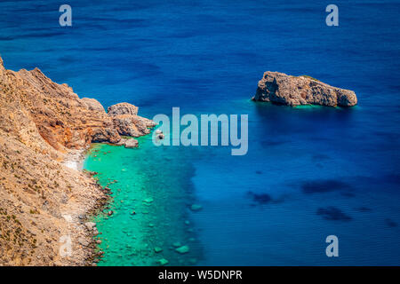 La mer Egée, Amorgos Island, Grèce. Banque D'Images