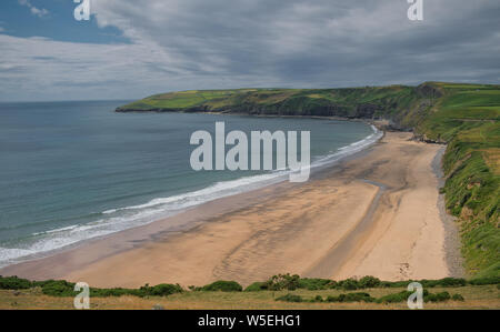 Ceiriad Porth sur le chemin de la côte du Pays de Galles sur la péninsule de Llyn, Gwynedd, Pays de Galles, Royaume-Uni Banque D'Images