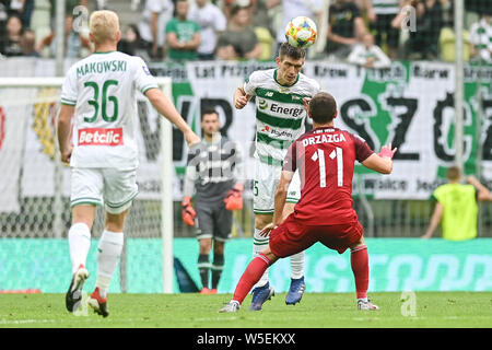 Gdansk, Pologne. 28 juillet, 2019. Michal Nalepa de Pagan Gdansk vu en action au cours de la PKO Ekstraklasa match de championnat entre Pagan Wisla Cracovie et Gdansk.(score final ; Pagan Gdansk 0:0 Wisla Cracovie). Credit : SOPA/Alamy Images Limited Live News Banque D'Images