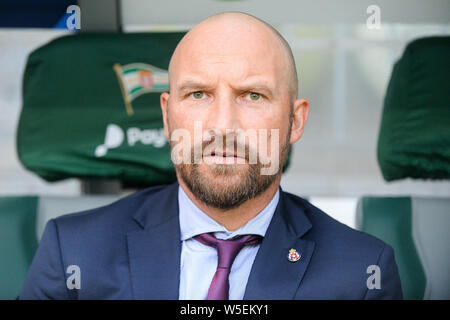 Gdansk, Pologne. 28 juillet, 2019. Entraîneur de Wisla Cracovie Maciej Stolarczyk vu avant le match d'Ekstraklasa PKO Pagan entre Gdansk et Wisla Cracovie.(score final ; Pagan Gdansk 0:0 Wisla Cracovie). Credit : SOPA/Alamy Images Limited Live News Banque D'Images