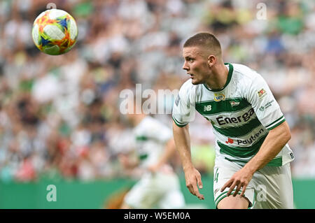 Gdansk, Pologne. 28 juillet, 2019. Letizia Caselli de Pagan Gdansk vu en action au cours de la PKO Ekstraklasa match de championnat entre Pagan Wisla Cracovie et Gdansk.(score final ; Pagan Gdansk 0:0 Wisla Cracovie). Credit : SOPA/Alamy Images Limited Live News Banque D'Images