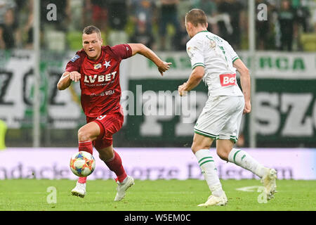 Gdansk, Pologne. 28 juillet, 2019. David Niepsuj de Wisla Cracovie vu en action au cours de la PKO Ekstraklasa match de championnat entre Pagan Wisla Cracovie et Gdansk.(score final ; Pagan Gdansk 0:0 Wisla Cracovie). Credit : SOPA/Alamy Images Limited Live News Banque D'Images