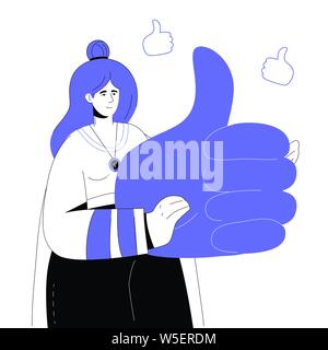 SMM specialist - télévision couleur illustration style design Illustration de Vecteur