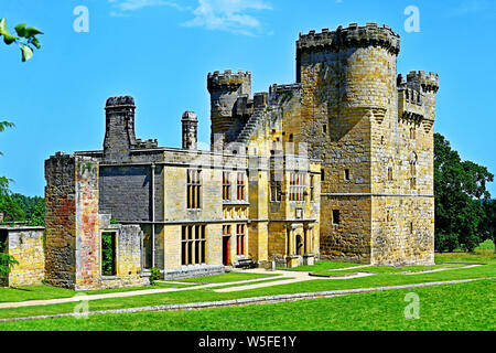 English Heritage Belsay Northumberland Château et Banque D'Images