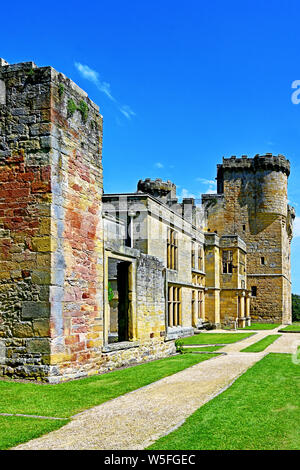 English Heritage Belsay Northumberland Château et Banque D'Images