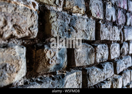 Cose plan d'un vieux mur de brique - image Banque D'Images