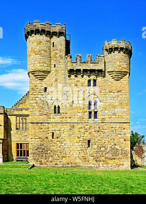 English Heritage Belsay Northumberland Château et Banque D'Images