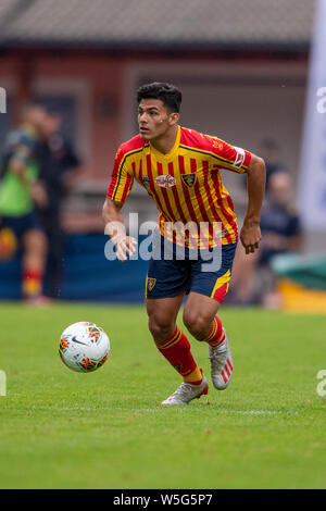 Brayan Vera (Lecce) au cours de la au cours de l'avant-saison match amical entre Lecce 6-0 Virtus Bolzano à Zaccaria Stadium le 25 juillet 2019 à Ortisei, Italie. Credit : Maurizio Borsari/AFLO/Alamy Live News Banque D'Images