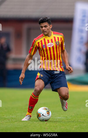 Brayan Vera (Lecce) au cours de la au cours de l'avant-saison match amical entre Lecce 6-0 Virtus Bolzano à Zaccaria Stadium le 25 juillet 2019 à Ortisei, Italie. Credit : Maurizio Borsari/AFLO/Alamy Live News Banque D'Images