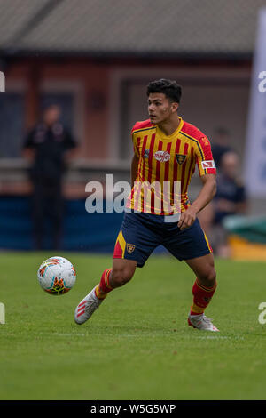 Brayan Vera (Lecce) au cours de la au cours de l'avant-saison match amical entre Lecce 6-0 Virtus Bolzano à Zaccaria Stadium le 25 juillet 2019 à Ortisei, Italie. Credit : Maurizio Borsari/AFLO/Alamy Live News Banque D'Images