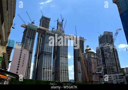 --FILE--Vue de la ville de Raffles, développé par la société CapitaLand et conçu par l'architecte Moshe Safdie, Israeli-Canadian featuri Banque D'Images