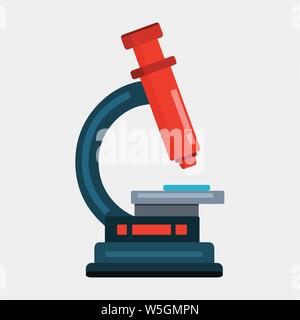 Symbole d'illustration vectorielle microscope Illustration de Vecteur